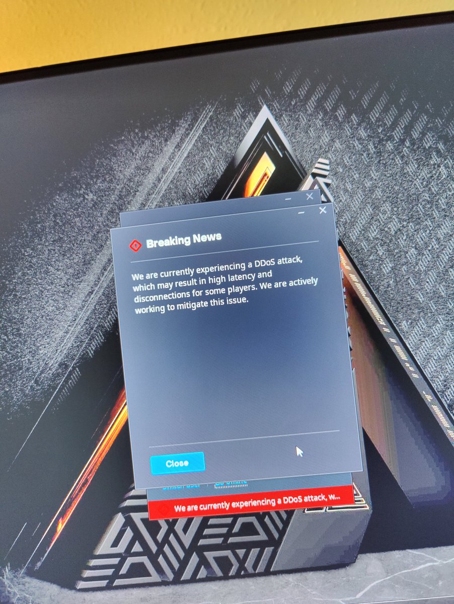MackenzieLyman1's tweet photo. Battle net gaming service is under a DDOS attack at the moment. Wish I could play StarCraft 2! https://t.co/zP0aLBqJhk
