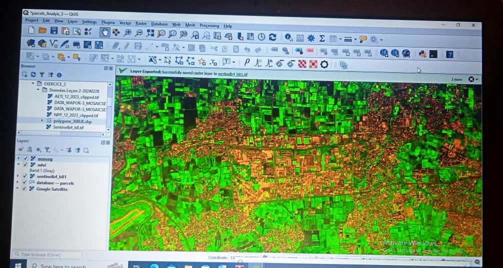 La formation régionale "QGIS pour l’analyse de la productivité de l’eau"se poursuit théorie de traitement des rasters exercice et élaboration d'analyse et de détermination de l'NDVI cas d'exemple du périmètre irrigué d'El Hamiz
<a href="/ihedelft/">IHE Delft 💧 Institute for Water Education</a>
<a href="/NetherlandsMoFA/">Ministry of Foreign Affairs - The Netherlands</a>
<a href="/FAOLandWater/">FAO Land, Soil and Water</a>
<a href="/FAOAlgerie/">FAO Algérie</a>