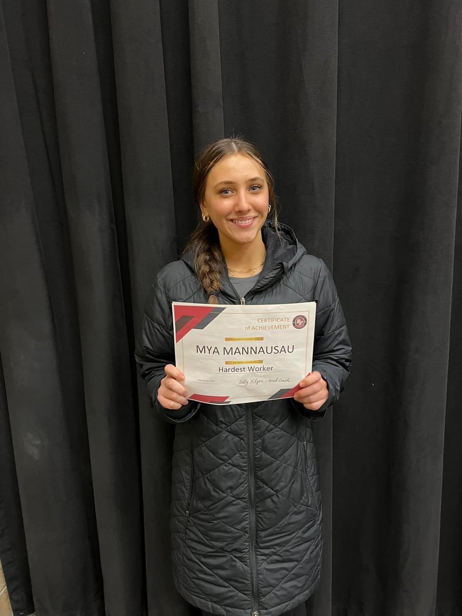 NDHSHockey's tweet photo. Congratulations to Knightrider award recipients this year.
All EDC- Brina Seng 
Offensive MVP- Emma Gray &amp; Chesney Sigdahl
Defensive MVP- Leah Bensley &amp; Kylie Schmaltz
Knightrider Award- Taylor Kilgore &amp; Emily Common
Hardest Worker- Mya Mannausau
Most Improved- Bitty Balek https://t.co/1Un8a5ORGd