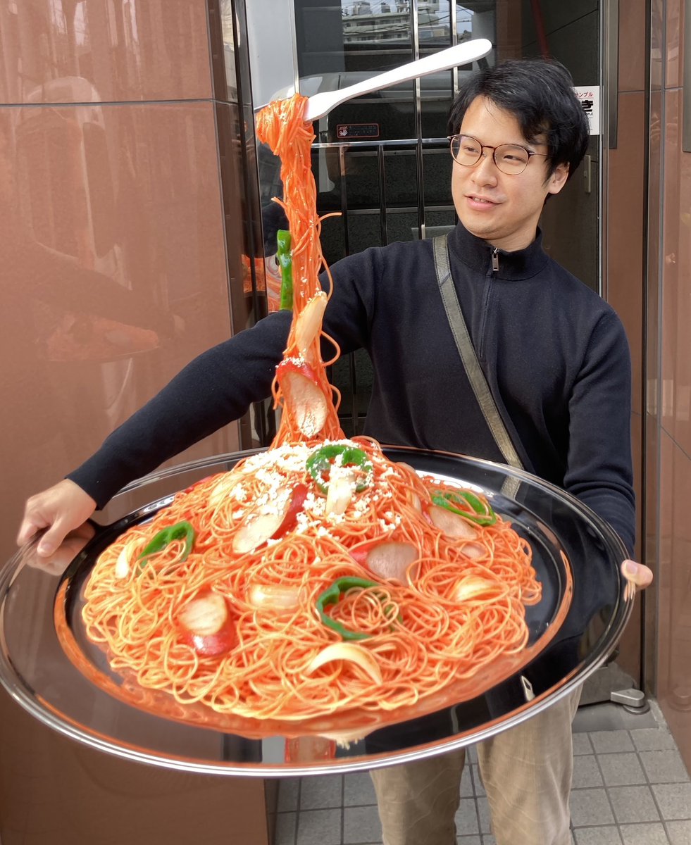 ナポリタン大盛🍝ハイ‼️ なんとこちらの「食品サンプル展」、 全国