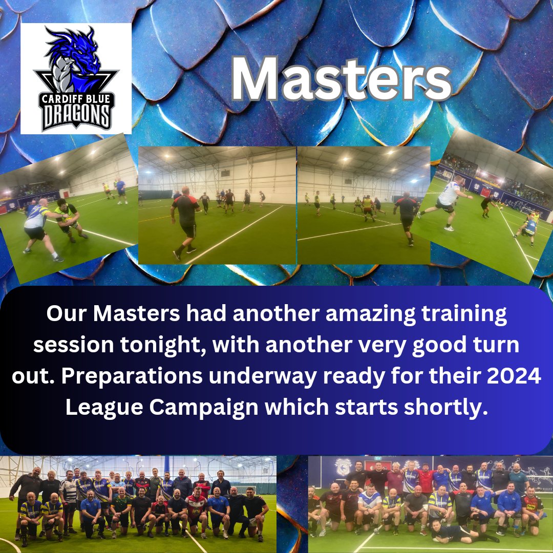 Another great night of Masters Rugby League Training (over 35s / 50s / 60s and above) @HouseofSportCDF Message us for more details. A huge shout out to our sponsors Tatami Fightwear JiuJitsu Lifestyle Adroit Controls , RMT Builders and K9-walkies #cardiffbluedragons