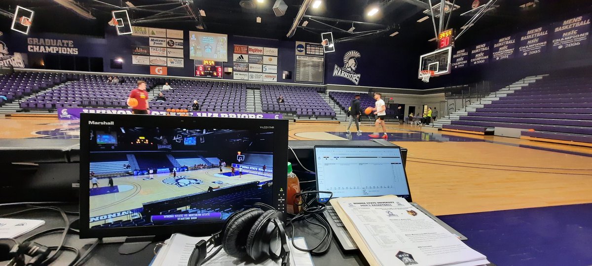 One more time!  First Round of the NSIC Playoffs, as the #6 Seed <a href="/WinonaStateATH/">Winona State Warriors</a> Men's Basketball team hosts #11 Northern State at McCown Gymnasium .  Game starts at 6pm on HBC TV 25, HD 525!