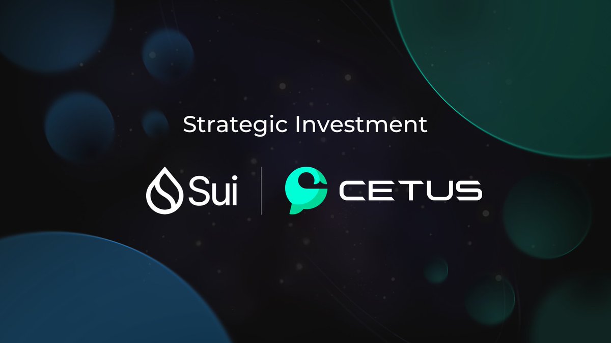 CetusProtocol's tweet photo. @CetusProtocol is super excited to announce a strategic investment from Sui Foundation.🥳🎉

This marks a unique milestone for #Cetus on the road to explore on @SuiNetwork. The all-rounded support and ecosystem resources from @SuiFoundation will help Cetus grow faster in its future development. Cetus will continue its endeavor to provide robust and powerful infra of liquidity & swap for the #Sui ecosystem. 🌊🐳