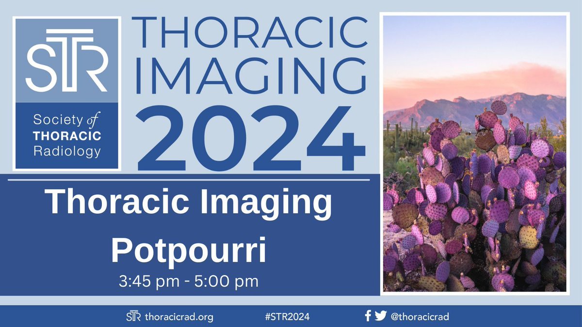 Don't miss the Thoracic Imaging Potpourri session as we bring #STR2024 to a close!