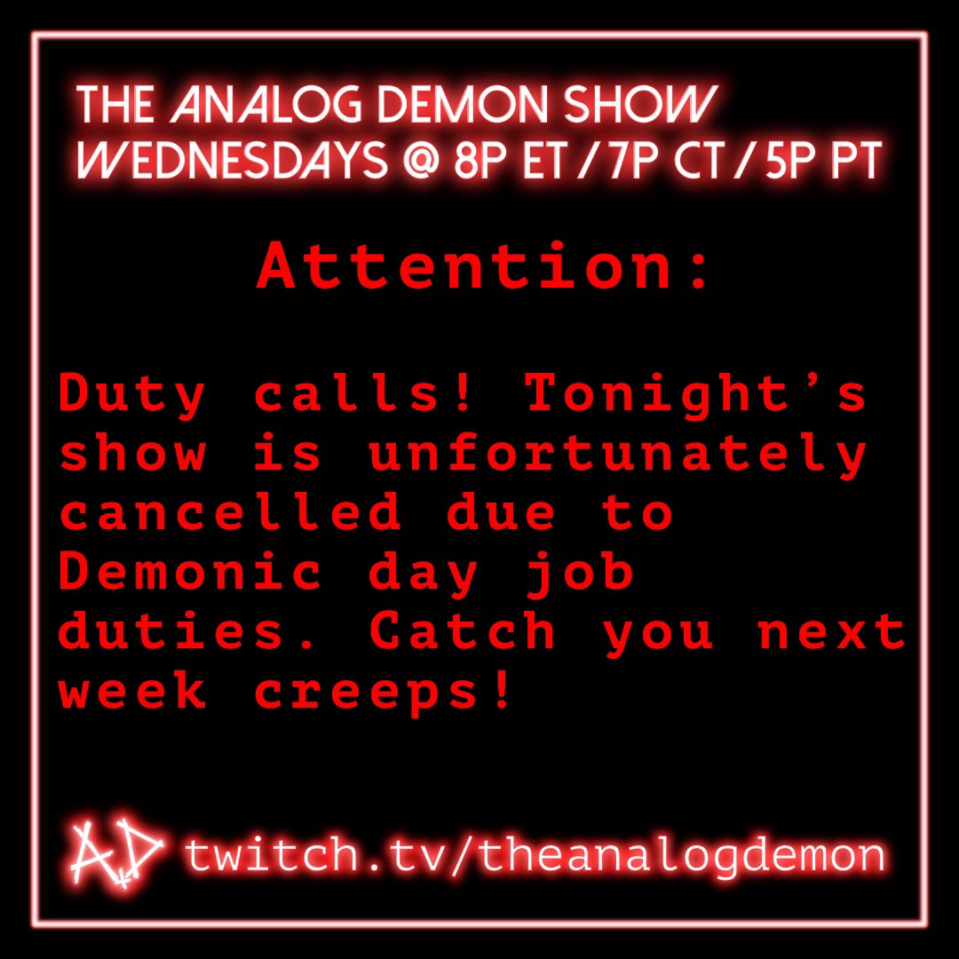 theanalogdemon's tweet photo. https://t.co/xoQEyy2qVv