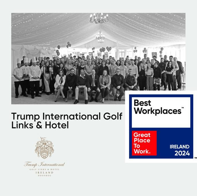 TrumpDoonbeg's tweet image. We are thrilled to have been recognised as a Best Medium Workplace in Ireland 2024.
Out of 44 organisations in this category, our ranking was 12th overall and number 1 in the hospitality category.
#greatplacestowork #trumphotels #trumpdoonbeg