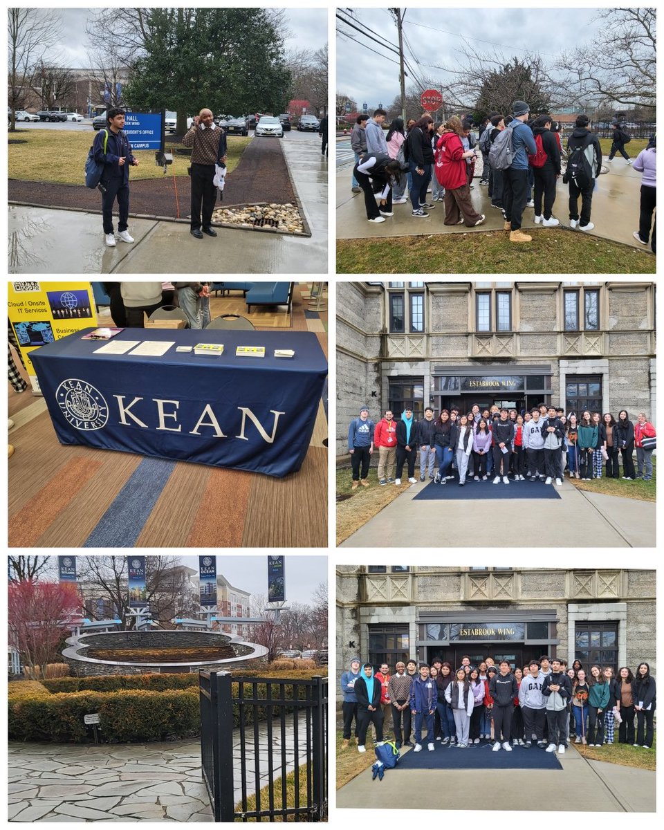 Today our sophomore &amp; junior AVID students toured the Kean University campus. The rain held out as our students learned about the different offerings the campus has to offer.