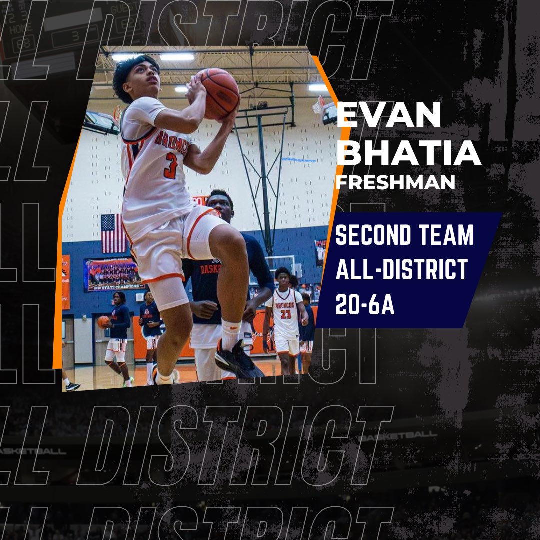 Congratulations to Evan Bhatia for being selected Second Team All-District by 20-6A.