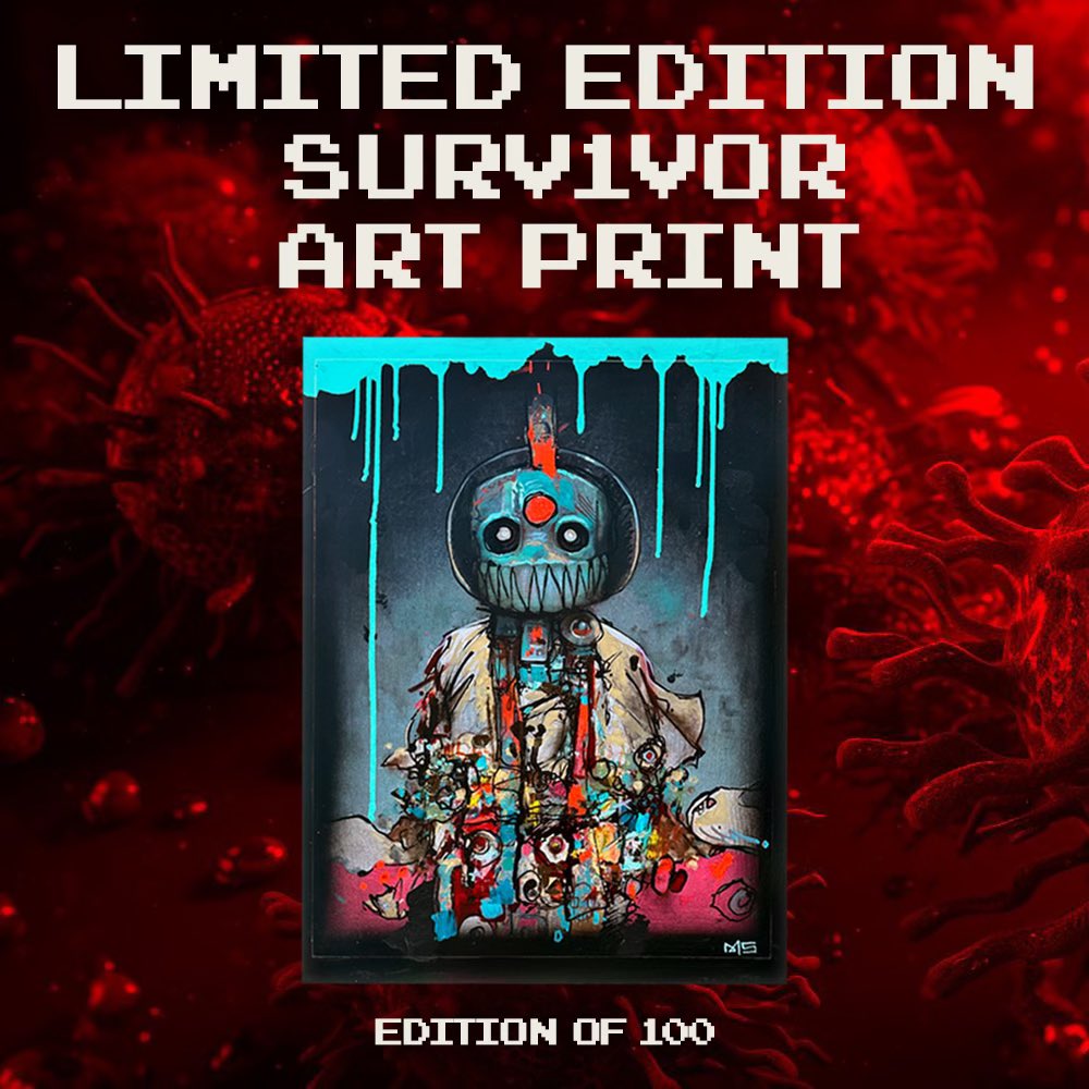 100 Limited Edition SURV1VOR art prints are now available // store.mikeshinoda.com/products/surv1…