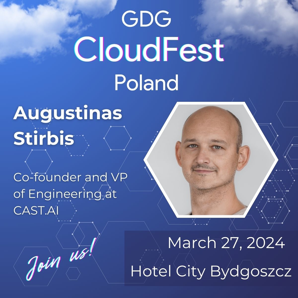 jarek_gajewski's tweet photo. Meet Augustinas and learn how to run Kubernetes more effectively ‼️
All on GDG CloudFest Poland 😎

https://t.co/Jp0Hl6SkQB 

#Kubernetes #gcloudfestpoland #googlecloud @cast_ai https://t.co/GU33dYvuPW