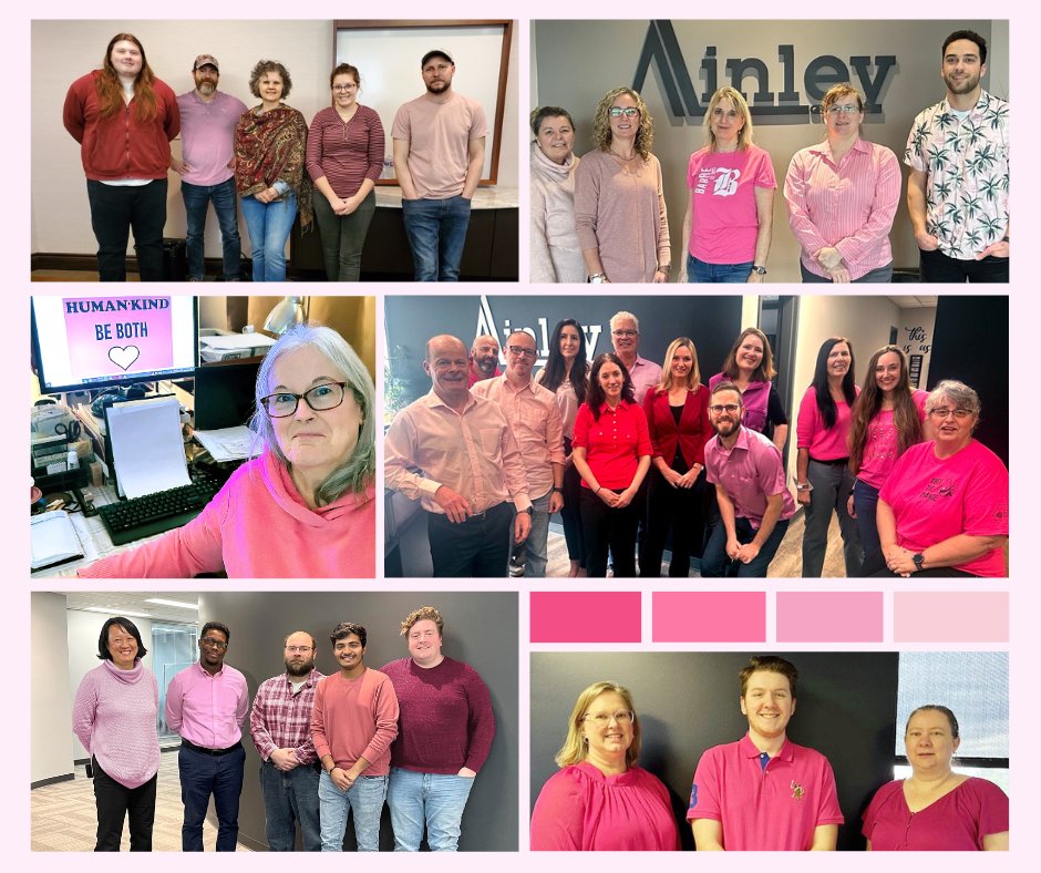 AinleyGroup's tweet image. Today, Ainley Group staff proudly wore pink in solidarity with #PinkShirtDay, taking a stand against bullying. Together, we foster a culture of respect, kindness, and inclusivity. Let's continue to spread positivity, both in our workplace and beyond. #EndBullying