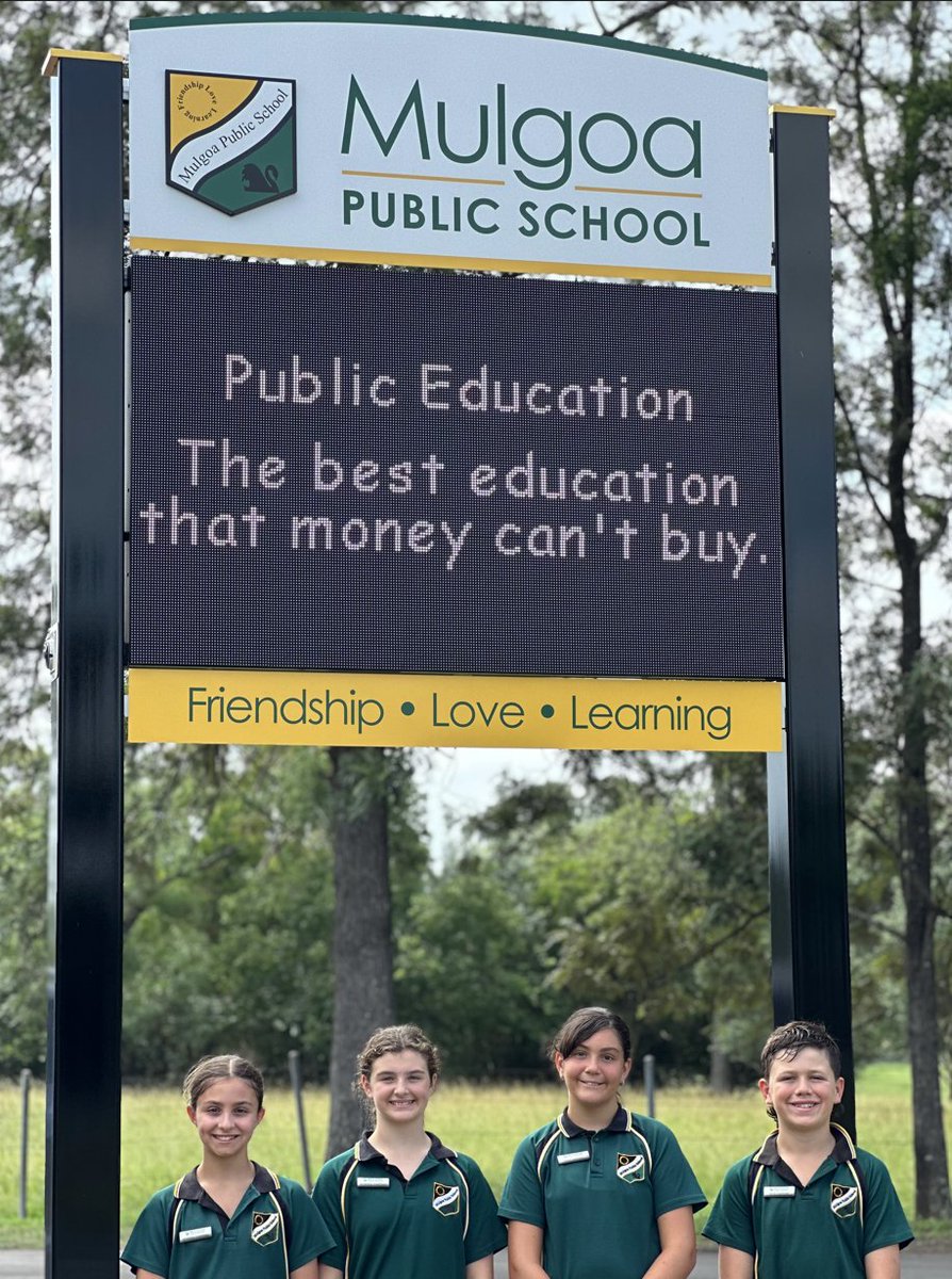 Students at Mulgoa PS are to be commended on their positive start to the year, eagerness to learn, and willingness to support each other in creating a vibrant learning community. "The best education that money can't buy."