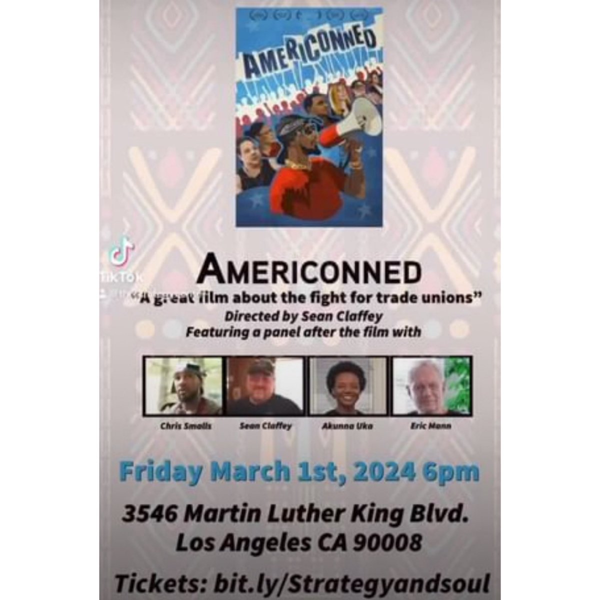 Excited to share I have been endorsed by Chris Smalls! He has been a powerhouse in the labor moment and has galvanized workers across the US to organize for better conditions! I l He is having a showing of Americonned this Friday at 6Pm! bit.ly/strategyandsoul