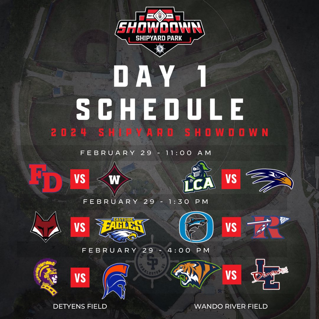 🚨TOMORROW🚨 It all starts……. Day 1 Schedule We will have you covered with the best covered tournament in the State👀