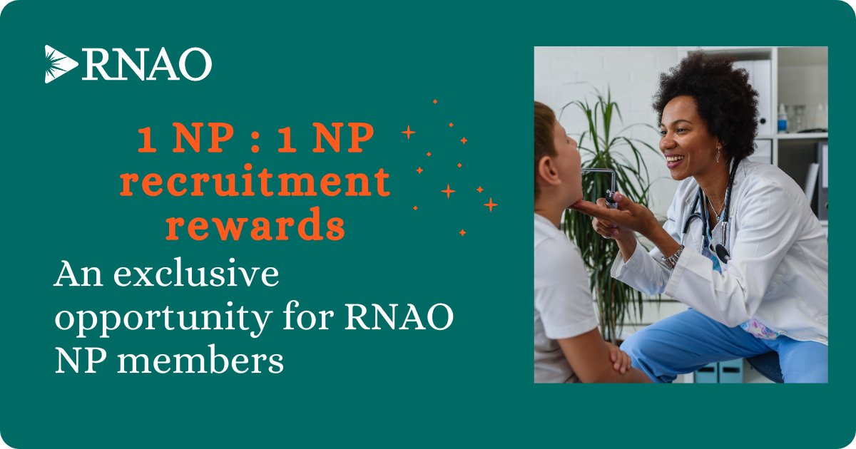 🚨Attention RNAO #NP members: Take advantage of our 1NP:1NP recruitment event. Bring one NP member to RNAO before the clock strikes midnight on Feb. 29 and your next year of membership is FREE - including #PLP and @npig_rnao membership. Believe it!🤯 ➡️: RNAO.ca/1NP:1NP