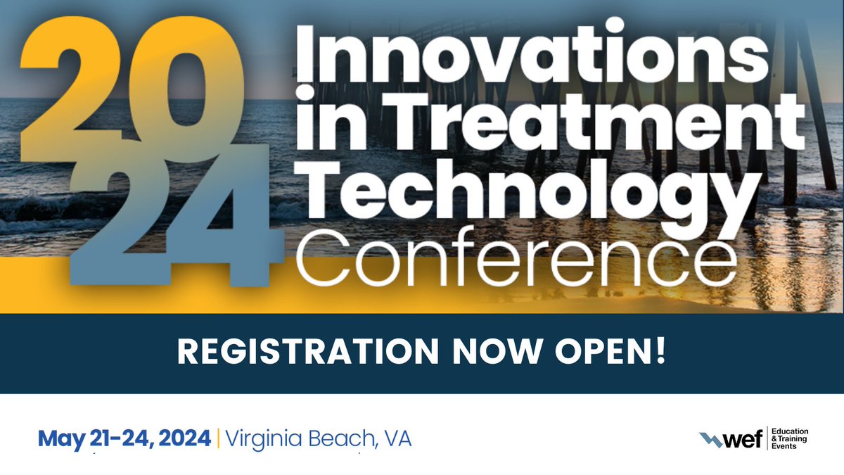 WEForg's tweet image. Explore groundbreaking solutions &amp;amp; best practices for water resource recovery facilities at the 2024 Innovations in Treatment Technology Conference! 

Book your stay &amp;amp; register before April 12 to save: ow.ly/EKBr50QIKQE

#ITTConf #processengineering  #wastewater #technology