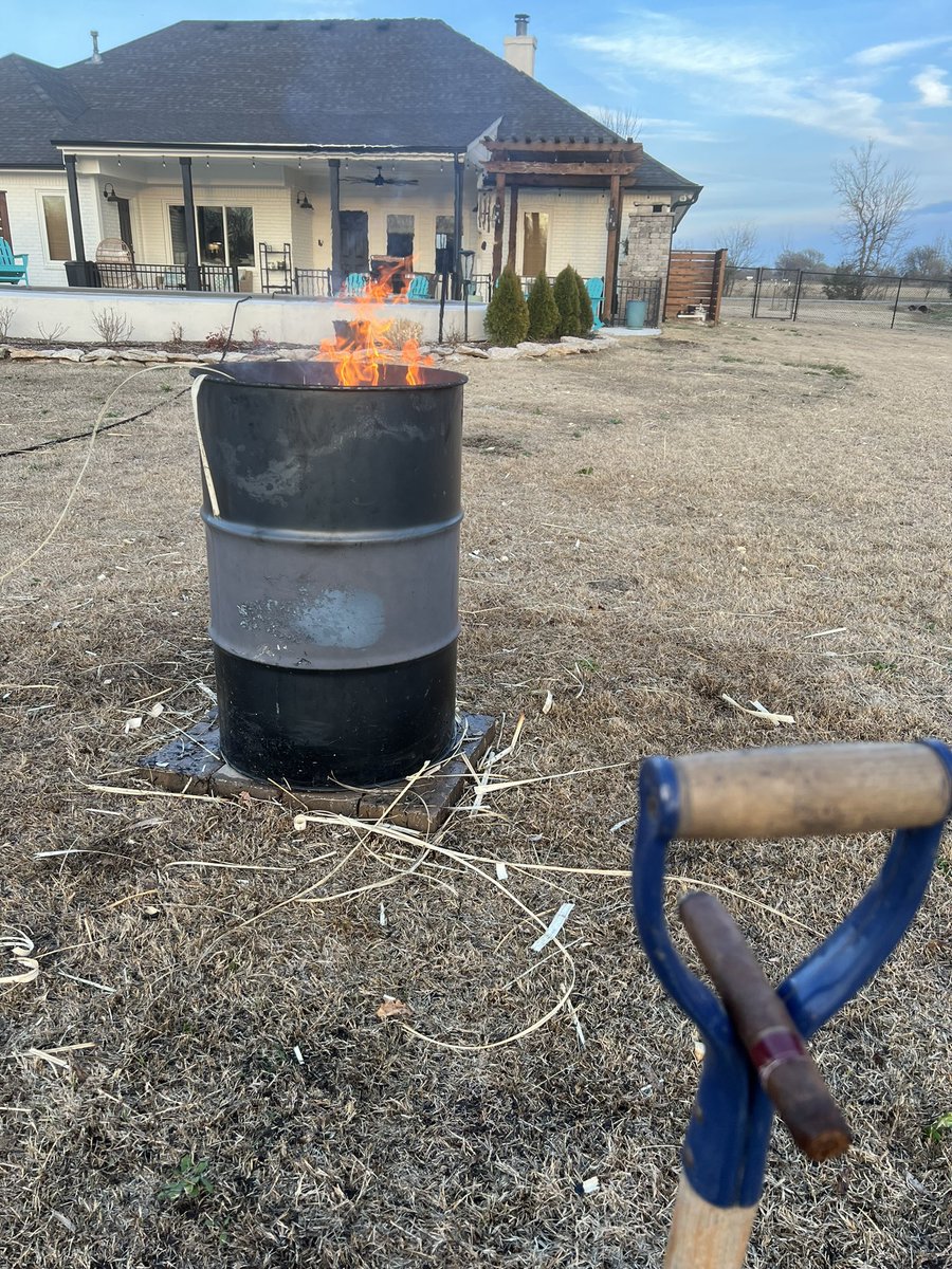 PPWWCGeno's tweet photo. Burning pampa grass trimmings ……. Basic Dude Stuff 😉 @PatMcNamara65 https://t.co/l7m2se9u8n
