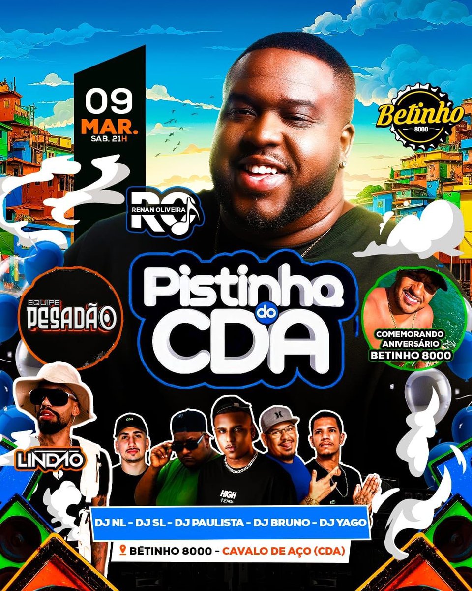 Dia 9 tem cantor Renan oliveira e dj lindão comemorando o aniversário do meu coroa 🥳🥳🥳🙅🏿‍♂️🙅🏿‍♂️🙅🏿‍♂️🙅🏿‍♂️🚀🚀🚀🚀🚀