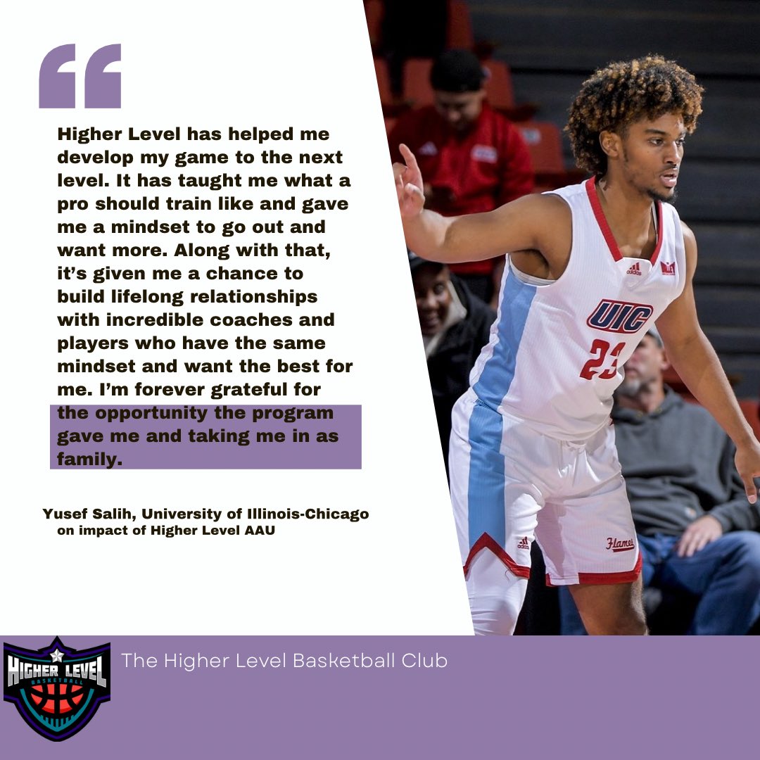 HigherLevelAAU's tweet photo. HL ALUM and UIC junior SG @2imbaa on the impact of the @HigherLevelAAU program. 

#HLfam #ItsJustSomeBump🏀 https://t.co/TIegEJIbeZ
