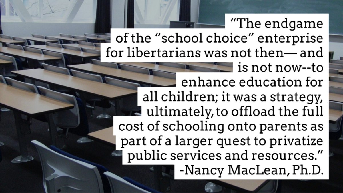 'For Friedman and the libertarians, school choice was and is a strategy to ultimately offload the burden of paying for education onto parents...' Read the full paper: sbee.link/a8petxk37m