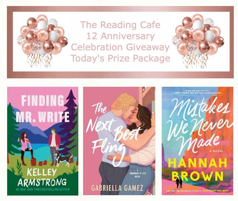 The Reading Cafe's 12th anniversary celebration come to a close with a 3 book prize package from @readforeverpub Follow the link and comment for your chance to# WIN with books by @KelleyArmstrong #GabrielleGamez, and #HannahBrown thereadingcafe.com/the-reading-ca…