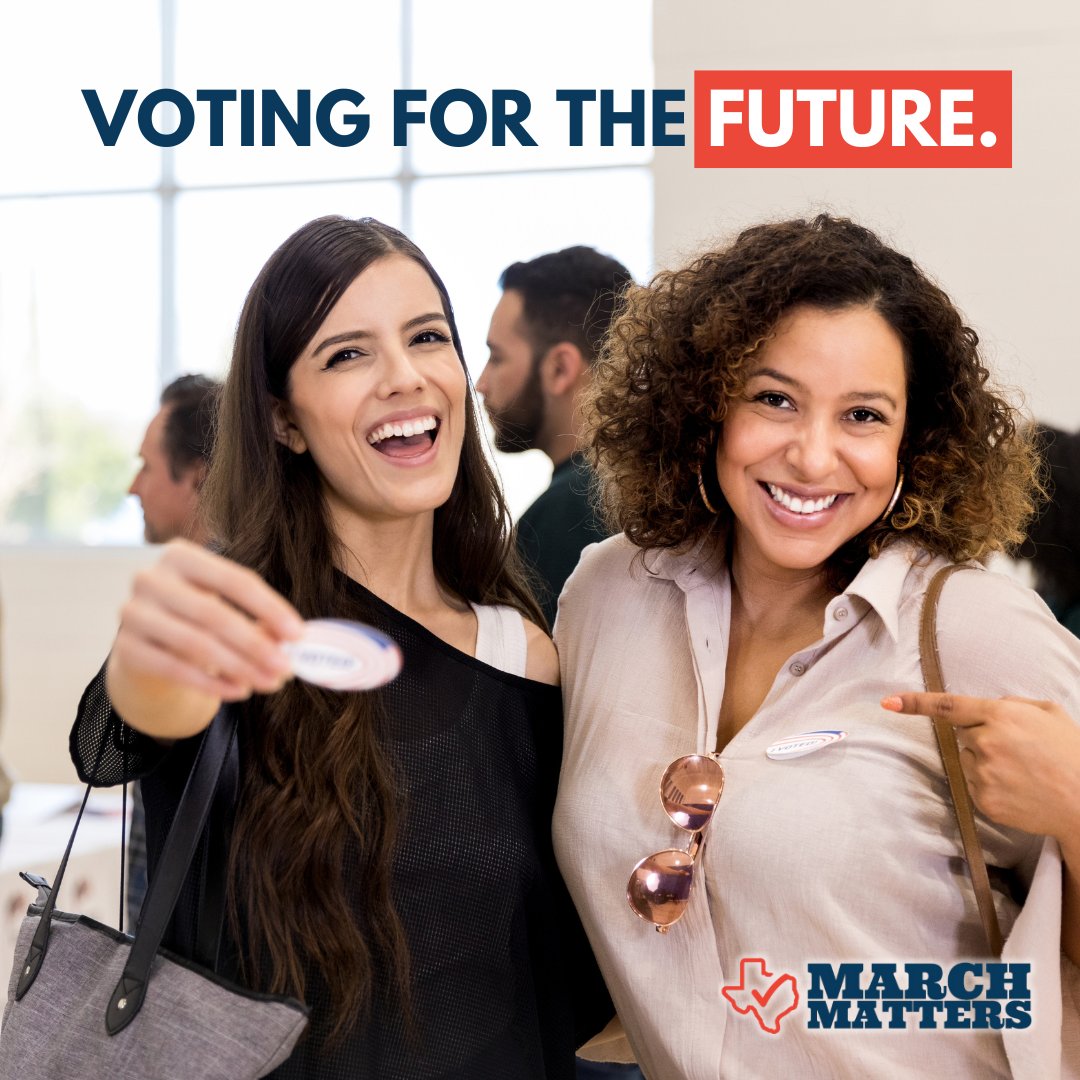 MarchMattersTX's tweet photo. Time is running out to vote early! Early voting ends on Friday at 7PM. Take the time to vote for the future of our state. #MarchMatters https://t.co/as7HLscF8D