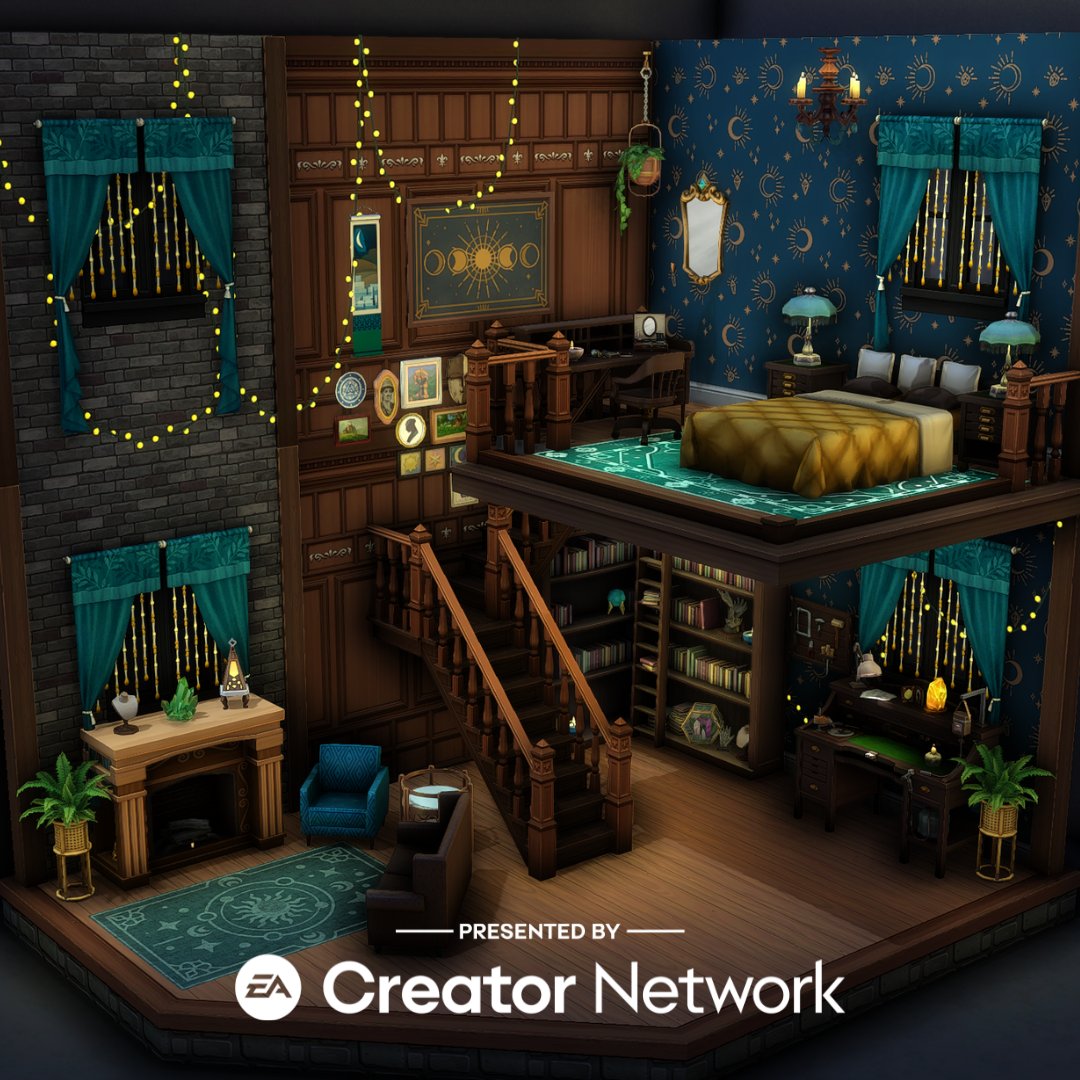 #Ad | Cozy Crystals Dollhouse✨

Thank you to the #EACreatorNetwork for gifting me a code for the new #CrystalCreations stuff pack!🥹

--

Here is a little dollhouse I made with the items + some other packs! It goes so well with the paranormal and vampire items!🩵 #SponsoredByEA