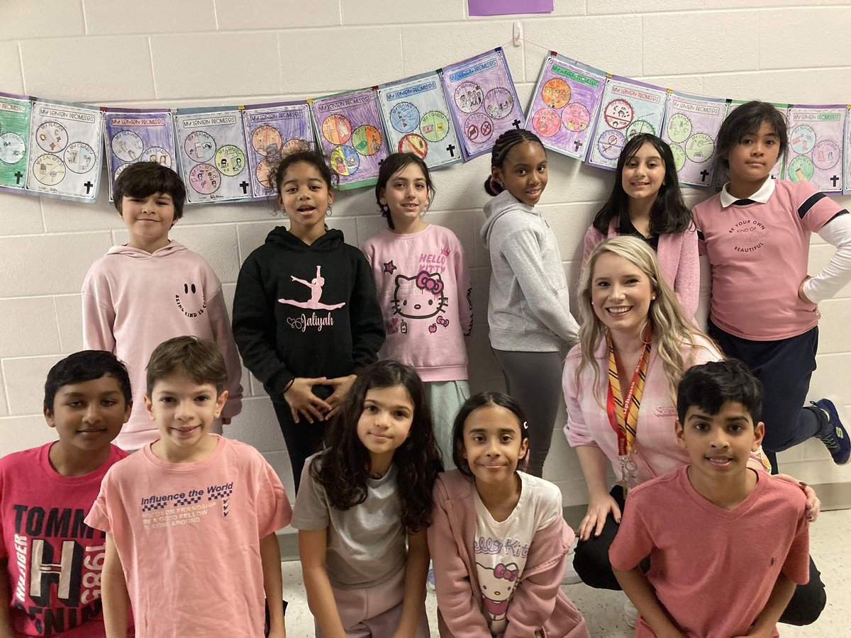 Celebrating Pink Shirt Day today, and everyday, while being “up-standers” against bullying, and remembering that everyone deserves the right to be loved for their true selves. 💕 @StAlphonsaDP #betruebeyou