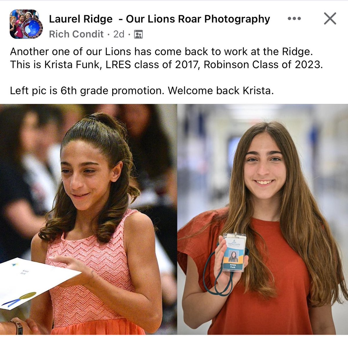 When former students return to work at the school where you taught them 🥰 ❤️So proud! #everyliononeroar <a href="/LaurelRidgeES/">Laurel Ridge ES</a> Best of Luck Krista ❤️, Mrs. Andersen 💕