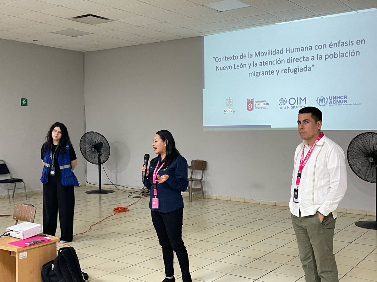 OIM_Mexico's tweet photo. En colaboración con el @nuevoleon a través de la Subsecretaría de Prevención y Seguridad Humana, brindamos una capacitación en conjunto con @IgualdadNL, @AcnurMexico y #OIM México a funcionarios públicos del municipio de #García, NL. https://t.co/dbshPsrYTz