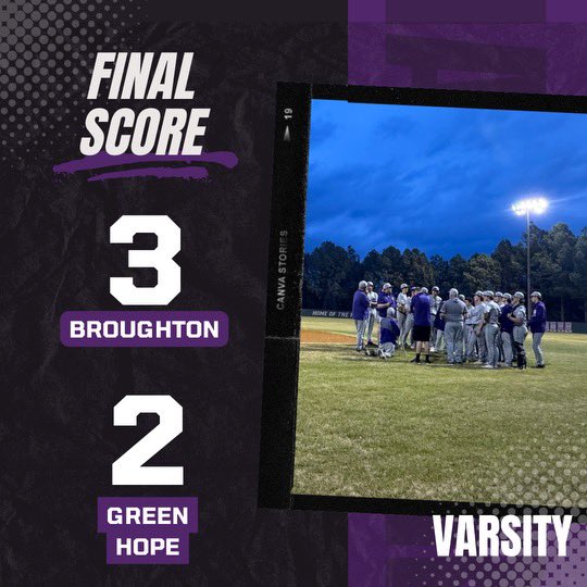 BroughtBaseball's tweet photo. Caps pull out extra inning win on the road at Green Hope, 3-2. Sam Bertram (SR) with his 1st HR of the season. Mason Hawkins (FR) picks up his first varsity win out of the bullpen. We will finish the three game week with Apex at home on Thursday, 3:30. #24CAPS https://t.co/e5QgJ06tmV