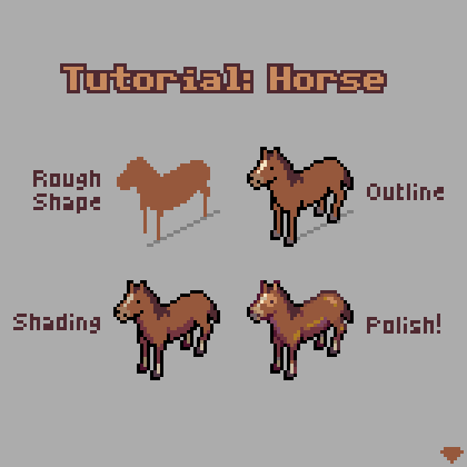 mirrutatep's tweet photo. Quick tutorial on how I drew an isometric horse 🐎

#pixelart https://t.co/29nz0eszw0