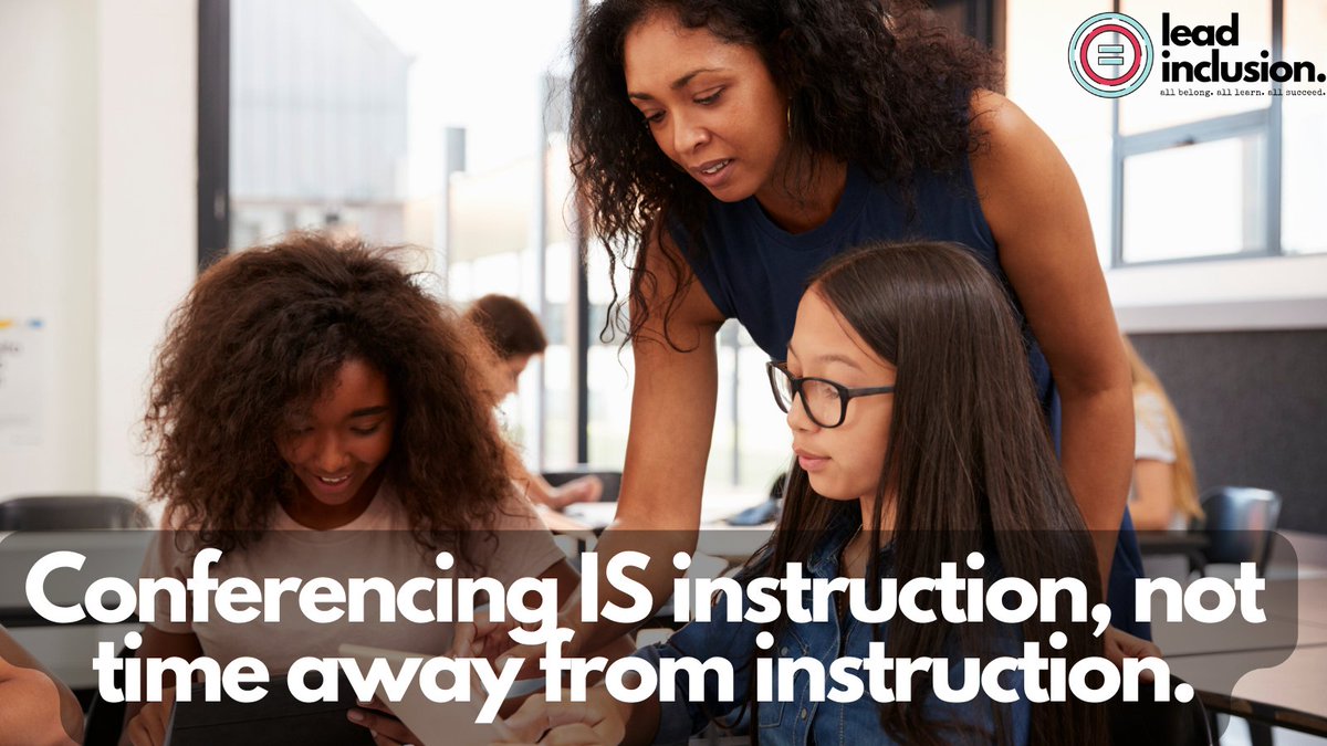 🗣️ Conferencing with a #student to reflect on progress and co-construct #feedback and next steps is some of the finest assessment we can engage in. And it IS instruction, not time away from instruction. #LeadInclusion #EdLeaders #Educators #UDL #SBLchat #TG2Chat #ATAssessment