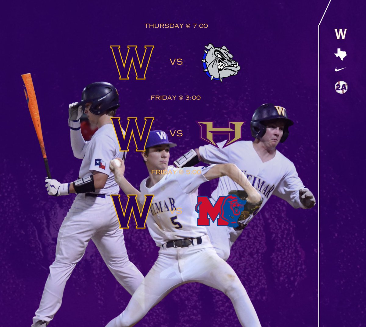 WeimarWBaseball's tweet photo. Rogers Tournament Schedule 
@TxHS_Baseball @2ATxHSBaseball https://t.co/KAukt1W1va