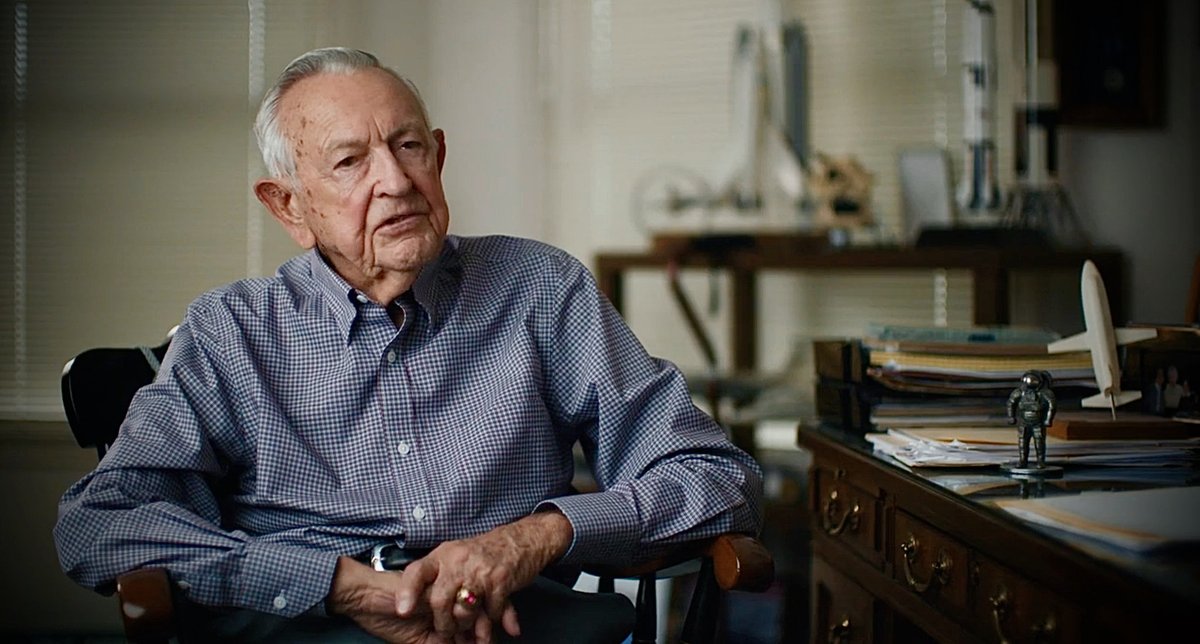 Born February 28th, 1924 - a century ago - Chris Kraft was destined to become a colossus of space flight. A true leader of leaders, he created Mission Control, and is at the heart of our film.

What a privilege it was to work with him! Blue skies, sir.
