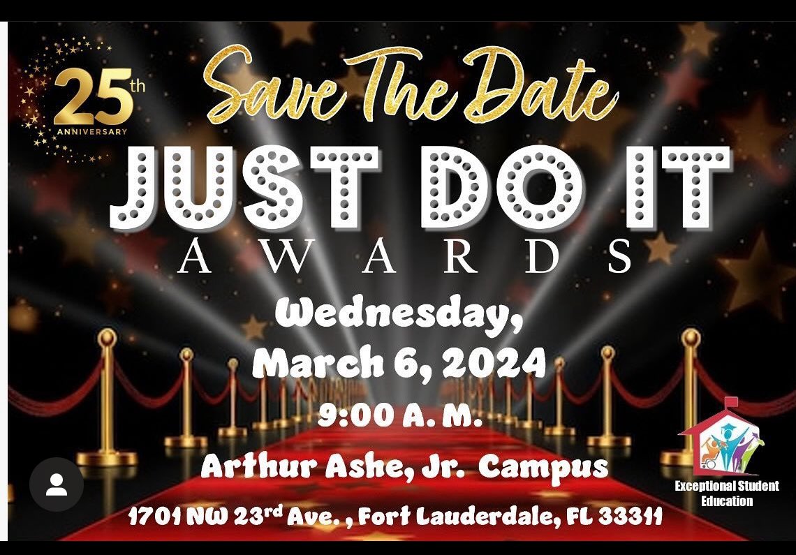 ESEbroward's tweet photo. We are one week away from the Just Do It Awards! #25years What are you most excited about?!? https://t.co/DzTNCUtZ2D