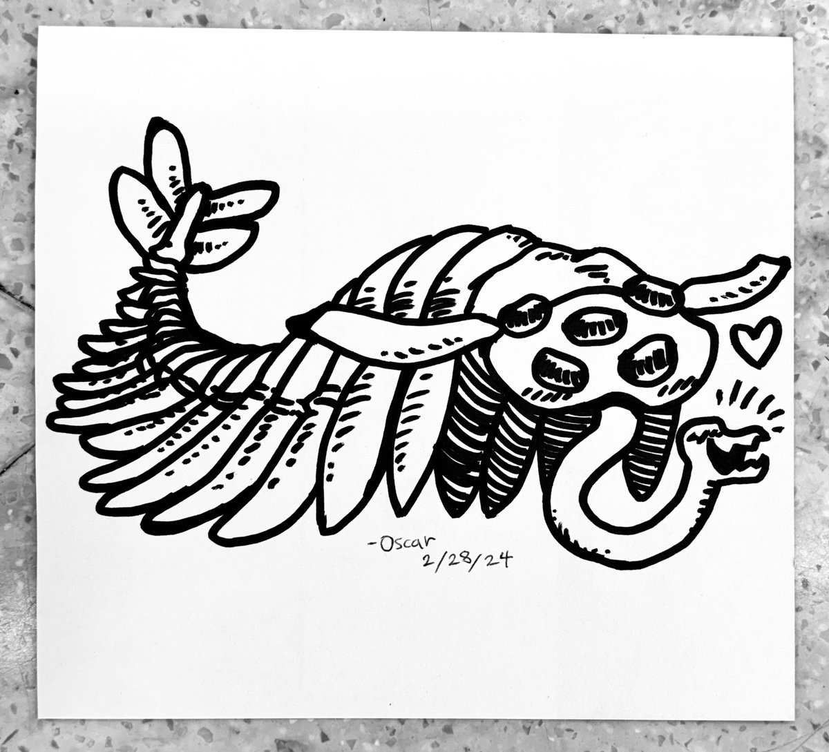 deadbeatescape's tweet photo. my first fanart for The Mighty Bite by Nathan Hale!! Opabinia my fav, and a Trilobite bookmark :3 #themightybite https://t.co/gKtBFrUHu5