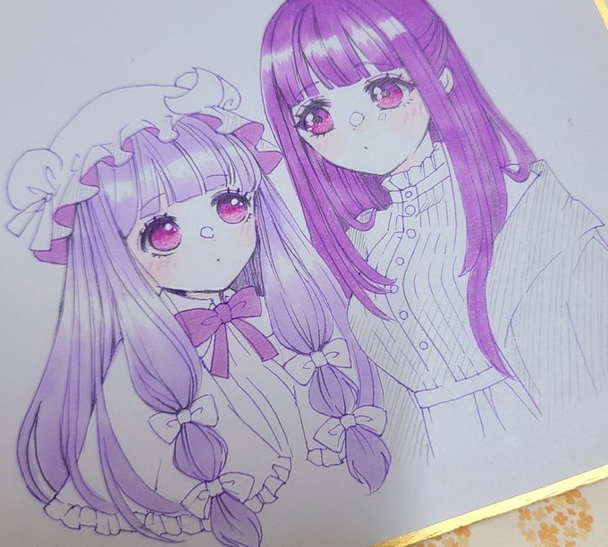 「purple bowtie upper body」 illustration images(Latest)
