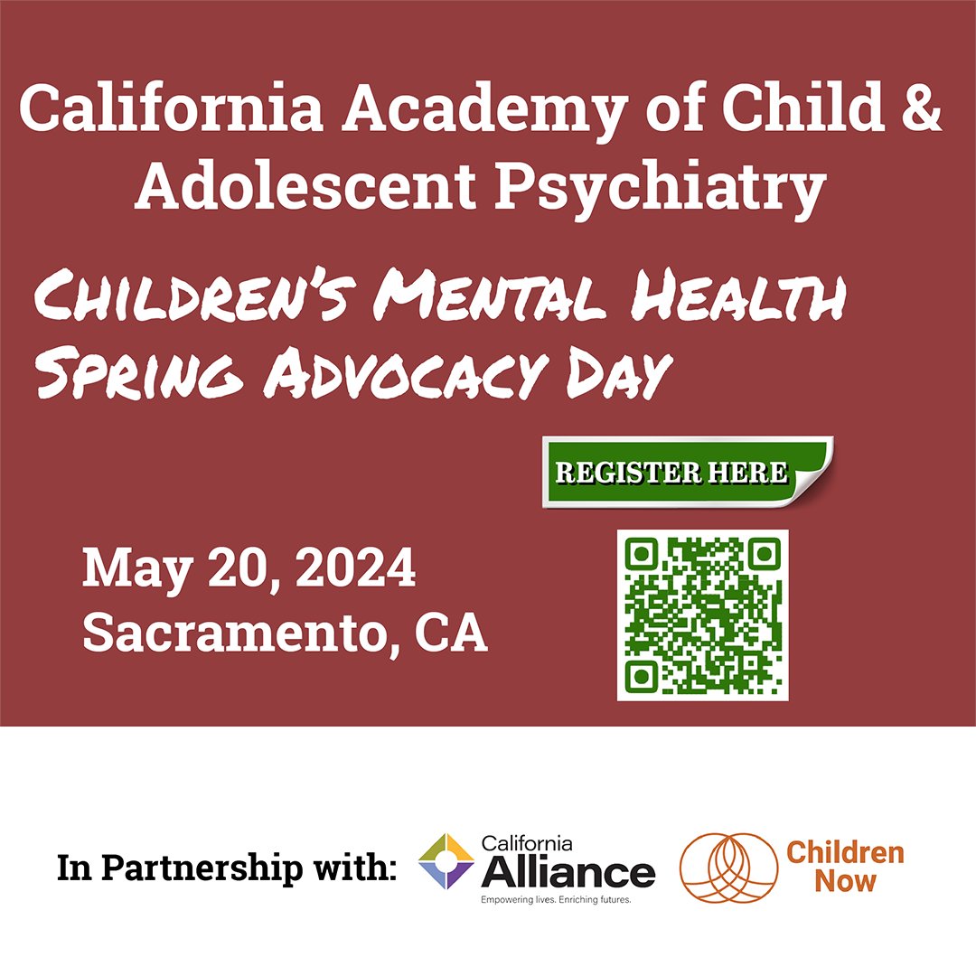🚨Registration is NOW open for CALACAP's Children's Mental Health Spring Advocacy Day in partnership with @CACAP, @ChildrenNow, and @CaAllianceKIDS. Mark your calendars for Sat, May 20th, at California Secretary of State. Register here: bit.ly/SpringAdvcy24. #SpringAdvocacyDay