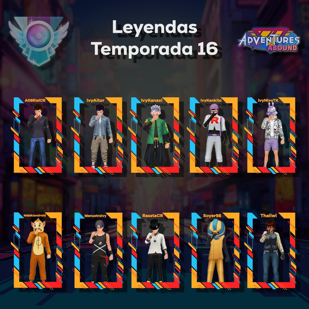 ✨ Leyendas Temporada 16 ✨

Casi con el cierre de la temporada 17 (tarde pero seguro) queremos felicitar a nuestras leyendas de la Temporada 16 y agradecer una vez más por el esfuerzo y trabajo en equipo que hacen día a día para dejar a Ivyaert en lo más alto. 

#GOIVY 💚