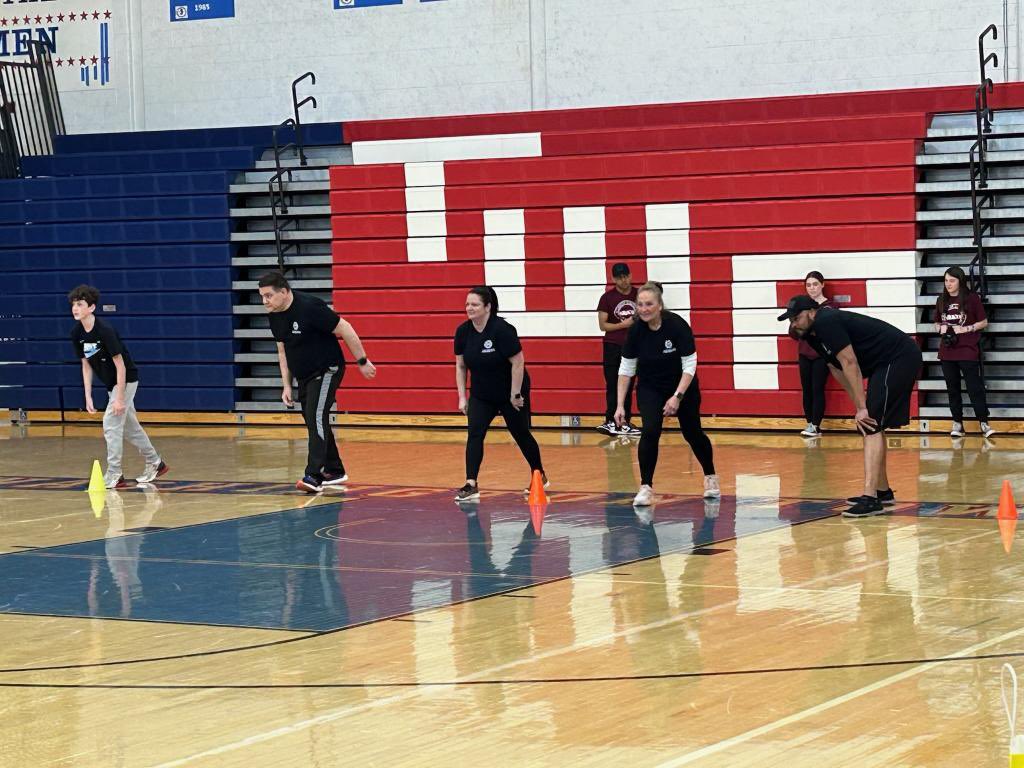CarpenterKarin's tweet photo. @HerrAndersonWT WTHS Counseling represented in Dodgeball! Many laughs for a great cause! https://t.co/UQn3iq2vpa