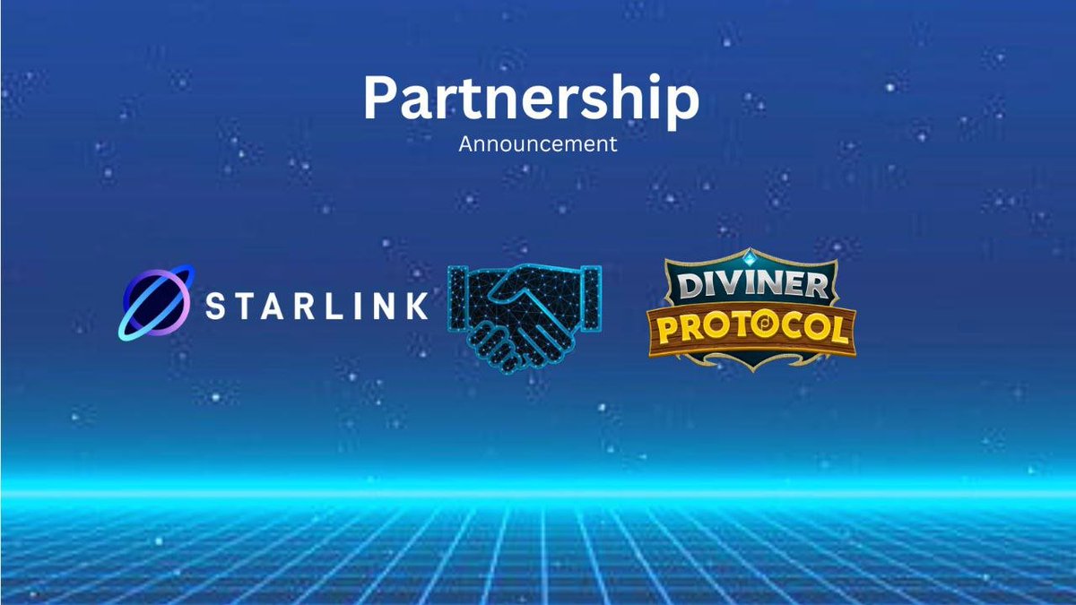 DivinerProtocol's tweet image. We are thrilled to announce partnership with @StarLinkio ! 

STARLINK focuses on building scalable applications and promoting the development of Web3,Unique Web3 ecosystem where you can easily find the best Web3 projects

Let's build together!