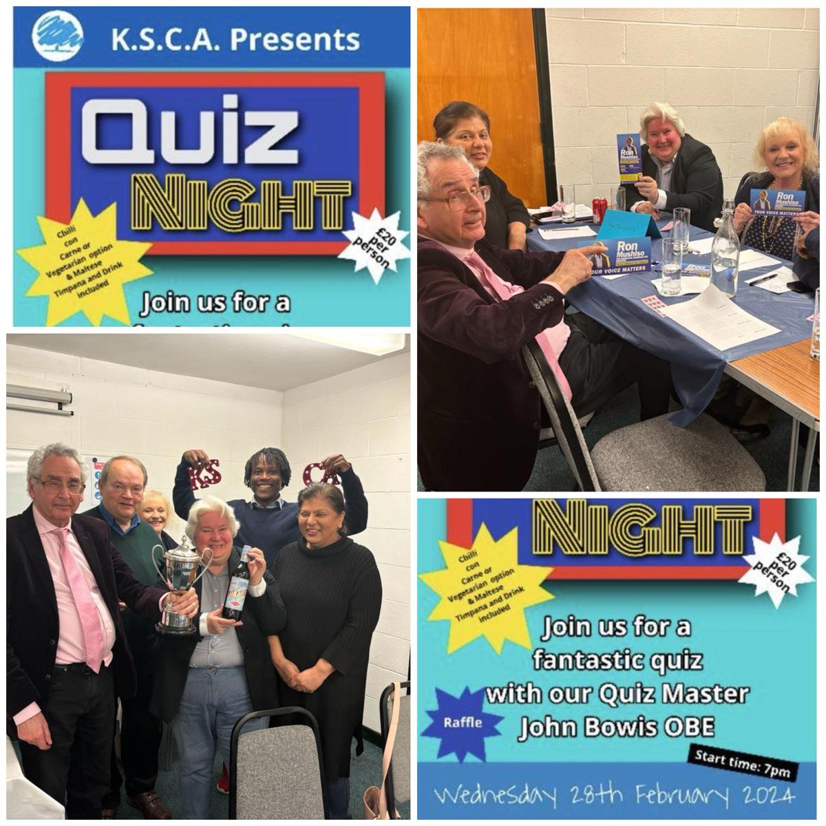 RonnieMushiso's tweet photo. Winners!! Thanks to @RBKConservative and @giaborgdarcy for organising and hosting a wonderful fundraiser last night in #NewMalden. Our team was Jill, Elizabeth, Sukhy and my mentor and former #AssemblyMember Tony Arbour on our table. https://t.co/vmvejxGAsh