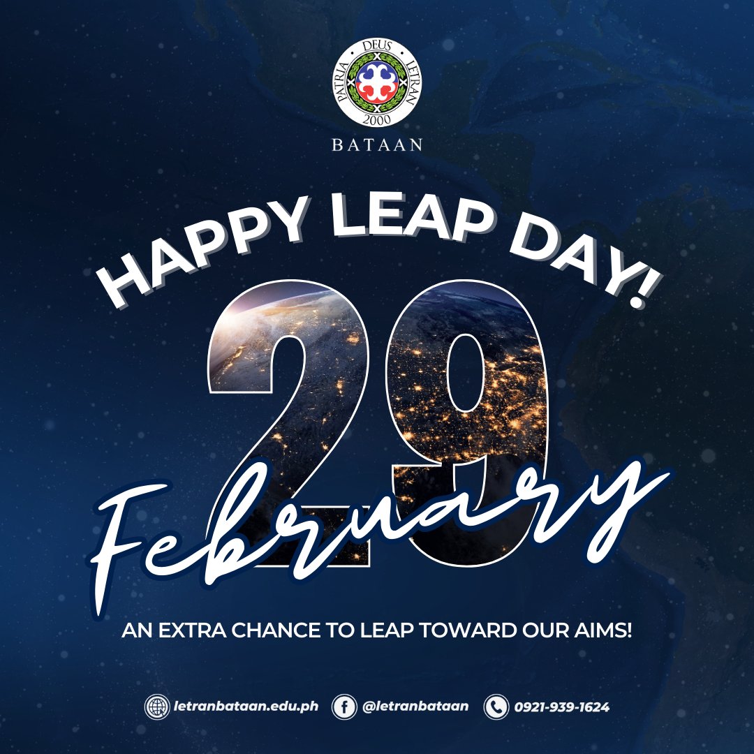 Let us seize the extra beat of time! Today is also a special day to reserve your slot for the Letran Assessment for Placement (LeAP). All applicants who make reservations today, February 29, 2024, to take the LeAP in any available schedule will receive Letran merchandise! Arriba!
