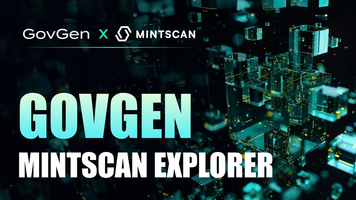 GovGen is now live on @mintscanio ☀️ mintscan.io/govgen/