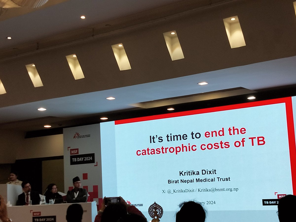 @_KritikaDixit presenting the @BiratNepal work on TB and catastrophic costs #TBDay2024 #endtb