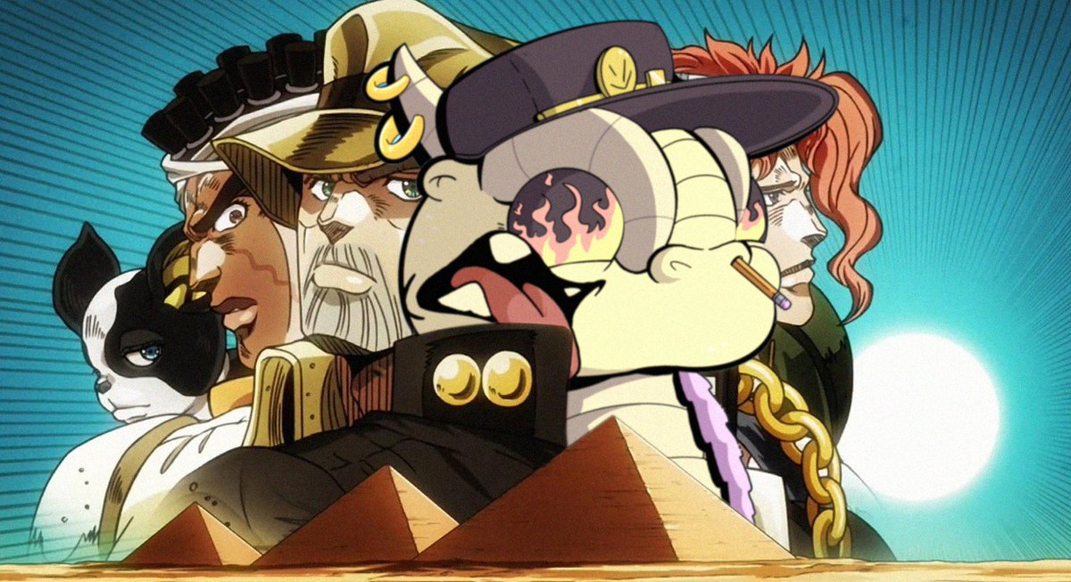 Ever see Sketchy's Bizarre Adventure?
Yeah it was a SUPER short run before they found Jotaro but history regardless!