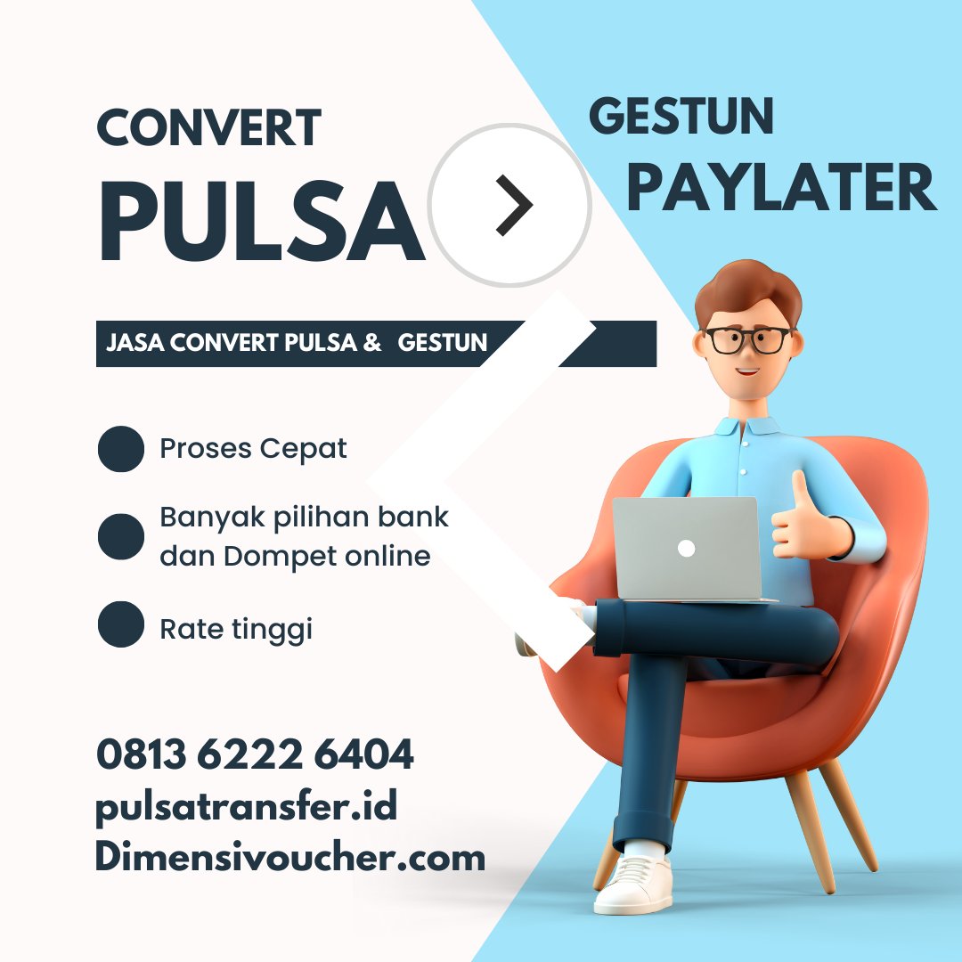 pulsatransferid's tweet photo. Jual pulsa transfer, convert pulsa
Mencairkan limit paylater via scan QRIS,TOKEN PLN
#GESTUNTOKENPLN
#GESTUNQRIS
#GESTUNPULSA
#convertpulsa
#ubahpulsa
#gesektunai
#gestun
#shopeepaylater
#paylater
#ubahpulsajadiuang
#cairkanpaylater
#gestunpaylater
#spaylater
#zonauang
#scanQRIS https://t.co/z8w7xM07oX