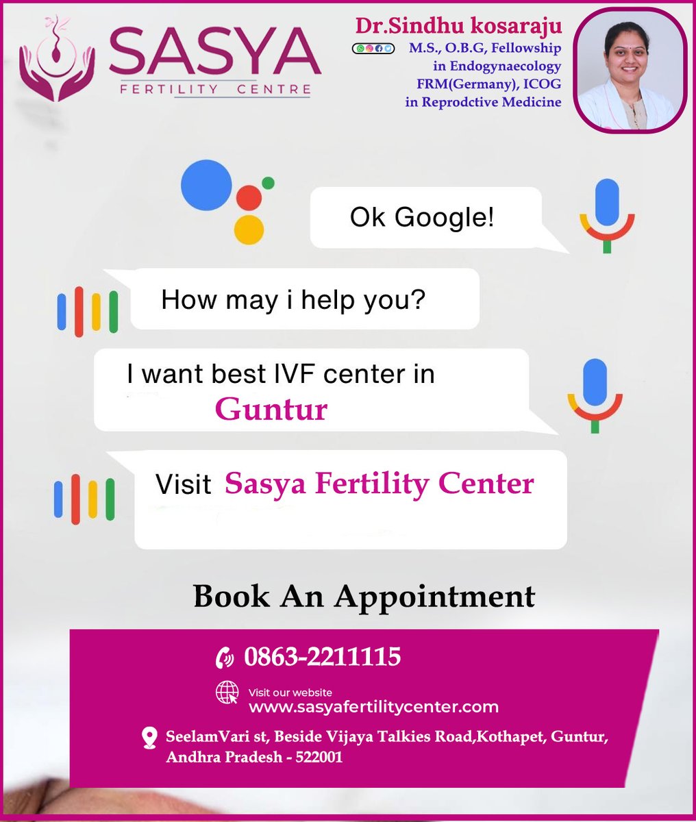 𝐈 𝐰𝐚𝐧𝐭 𝐛𝐞𝐬𝐭 𝐈𝐕𝐅 𝐜𝐞𝐧𝐭𝐞𝐫 𝐢𝐧 𝐆𝐮𝐧𝐭𝐮𝐫 ?
Call:0863-2211115
Visit our website: sasyafertilitycenter.com
#ivf #FertilityCenter #drsindhukosaraju #ivfcarespecialist #sasyafertilitycenter #BestFertilityCenter #ivftreatment #BestInfertilitySpecialist