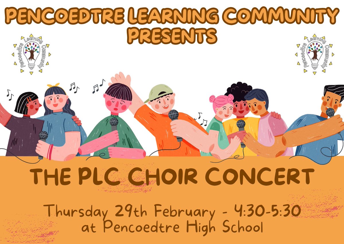 Today is the day we have been waiting for!
Today we are bringing together choirs from across the PLC Cluster to showcase our first ever CONCERT! 🎼🎤🎵
<a href="/phsmusicdept/">PHS Music Department</a> and our primary schools have been working so hard, please come along!
📍Pencoedtre High School, 4:30-5:30
